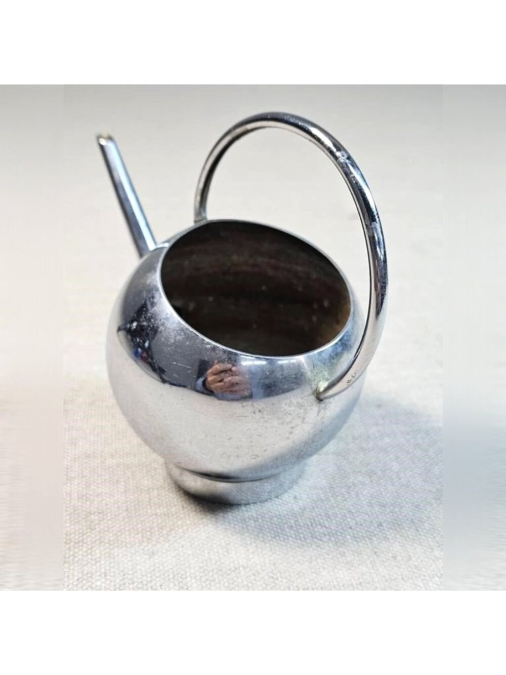 Russel Wright for Chase Brass Art Deco Chrome Syrup Pitcher 1935 Pancake Corn Se - Picture 2 of 4